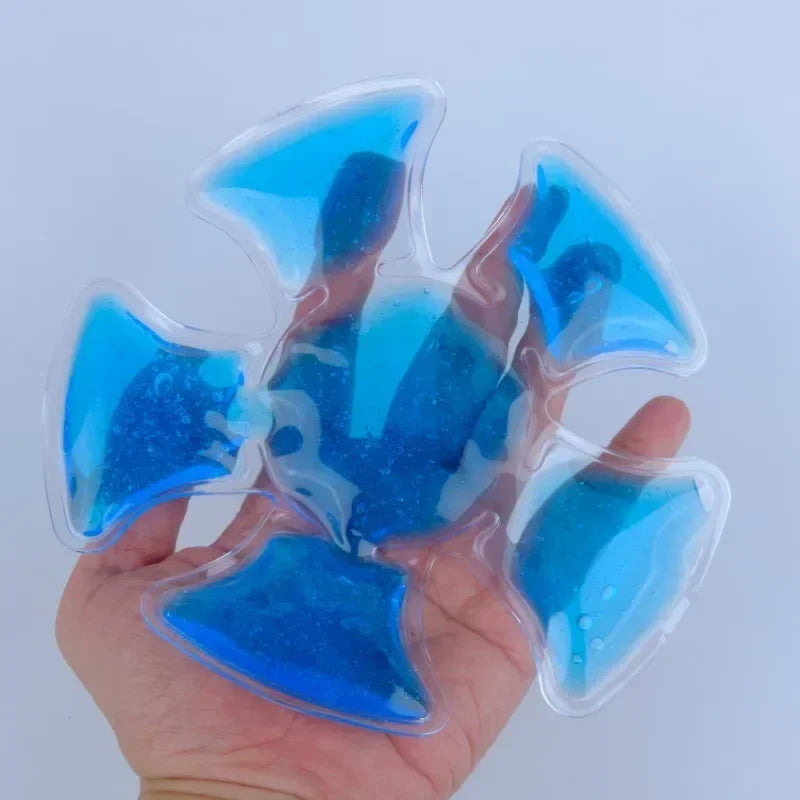 Blue PVC Gel Ice Adjustable Cooling Pad Helmets Hats Reusable Cold