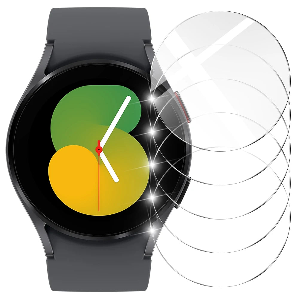 5PCS Tempered Glass For Samsung Galaxy Watch 7 6 5 4 Screen Protector For Galaxy Watch 5 Pro 6 Classic 47MM 45MM 44MM 43MM 40MM Zpaxo 5PCS Watch 6 40mm