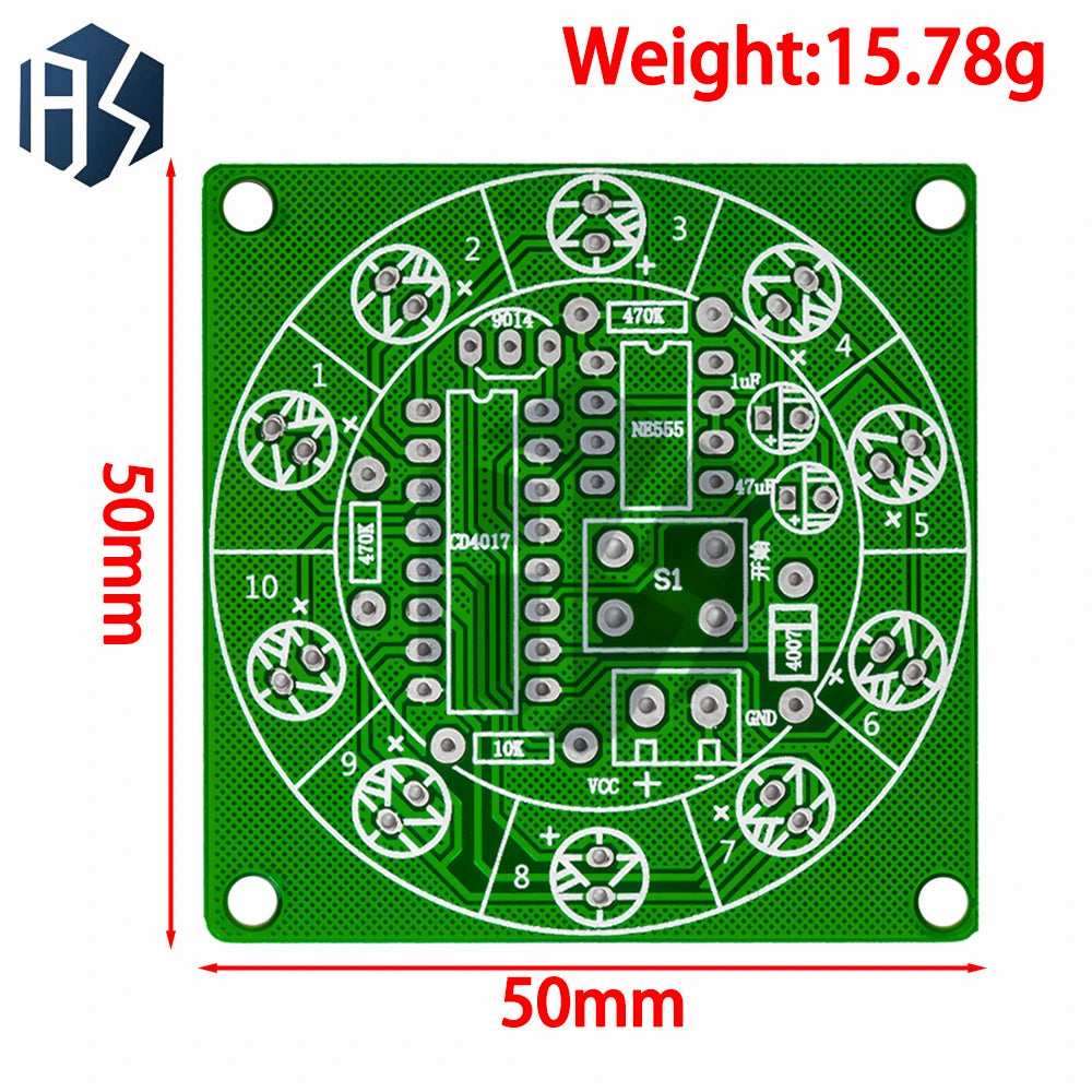 Lucky Rotary Electronic Turntable DIY Kit with CD4017 & NE555 – 3V/5V LED Pulse Generator Module Zpaxo