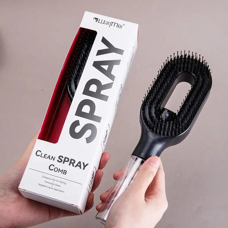 2-in-1 Spray Hair Brush & Water Mist Detangling Comb