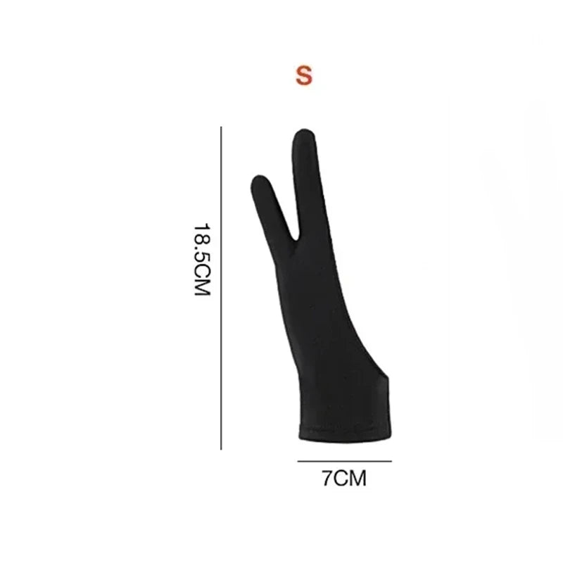 Drawing Glove Anti-touch Two-Fingers Painting Gloves for IPad Graphics Drawing Tablet Sketch Artist Smudge Guard Painting Gloves Zpaxo Single layer-S