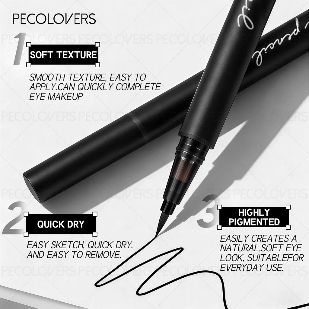 2PCS/Set Ultra-thin Eyeliner Pen, Waterproof, Smooth Application, Smudge-proof, Precise Outlining,Creates Fashionable Eye Makeup Zpaxo