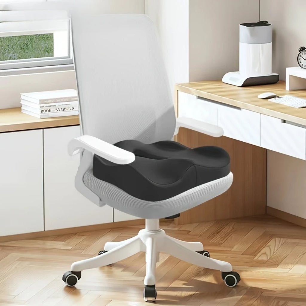 Memory Foam Seat Cushion 3D Ergonomic Support Light Green Grey