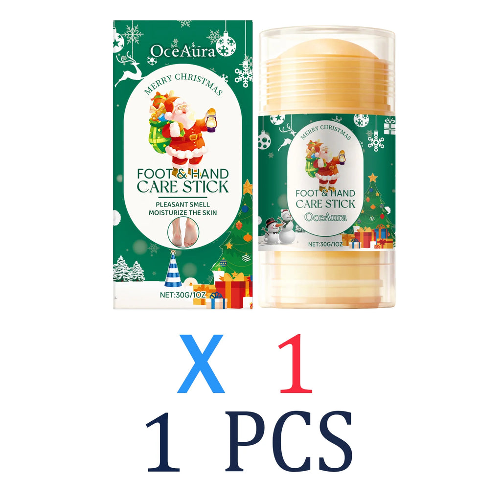 Christmas Hand Foot Moisturizing Stick for Dry Cracked Skin Holiday Gift Set Urea & Salicylic Acid Foot Cream Balm Cold Weather Zpaxo 1 Pcs