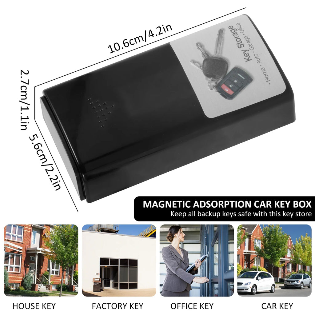 Stash Car Key Box Creative Magnetic Key Cases Portable Hide Key Holder Safe Emergency Anti-Rust Key Holder For Home Secret Box Zpaxo