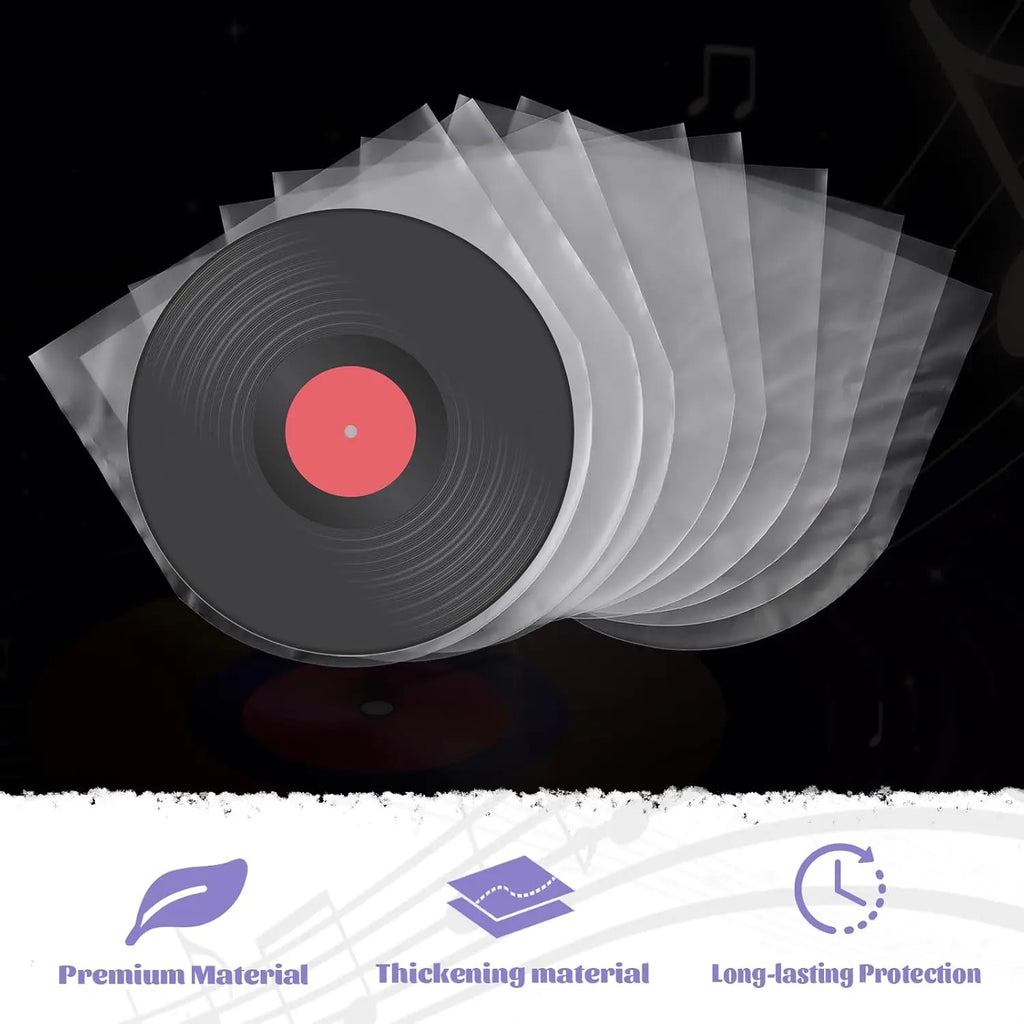 12" Crystal Clear LP Record Outer Sleeves – 15/30/60 Pack