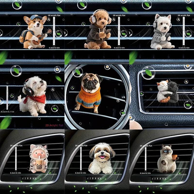 Acrylic 2D Car Vent Clip – Decorative Aromatherapy Holder
