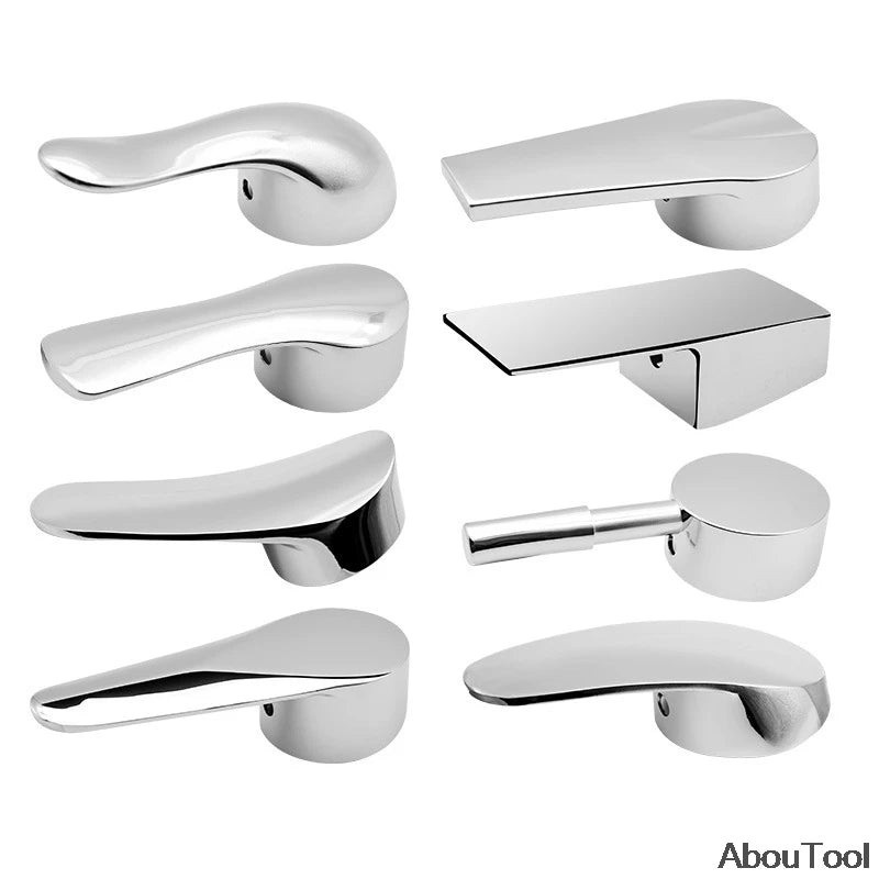 Bathroom Replacement Faucet Handle Chrome Plated Taps Accessories Zpaxo