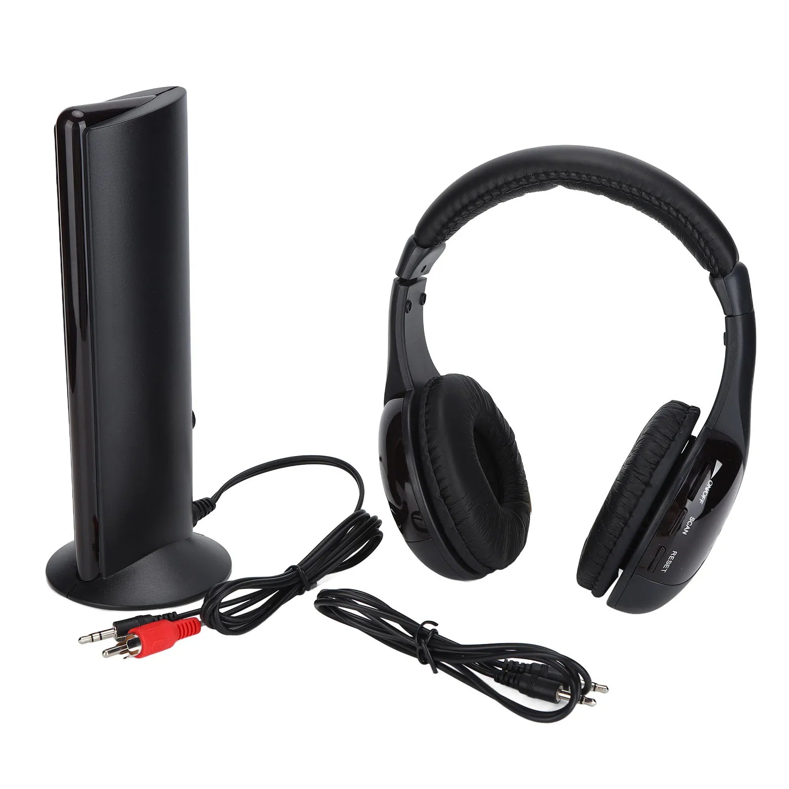 1 Wireless Headphones Hifi Deep Bass FM Radio Over Ear Monitoring TV