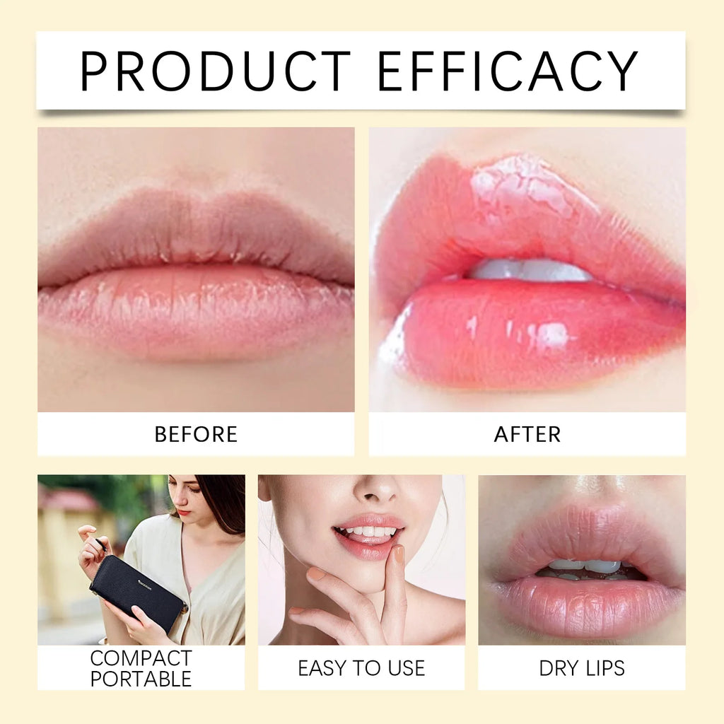 Gold Leaf Color Changing Lip Balm Tinted Lip Care Moisturizing Repair Dry Chapped Lip Hydrating Gloss Non Sticky Winter Skincare Zpaxo