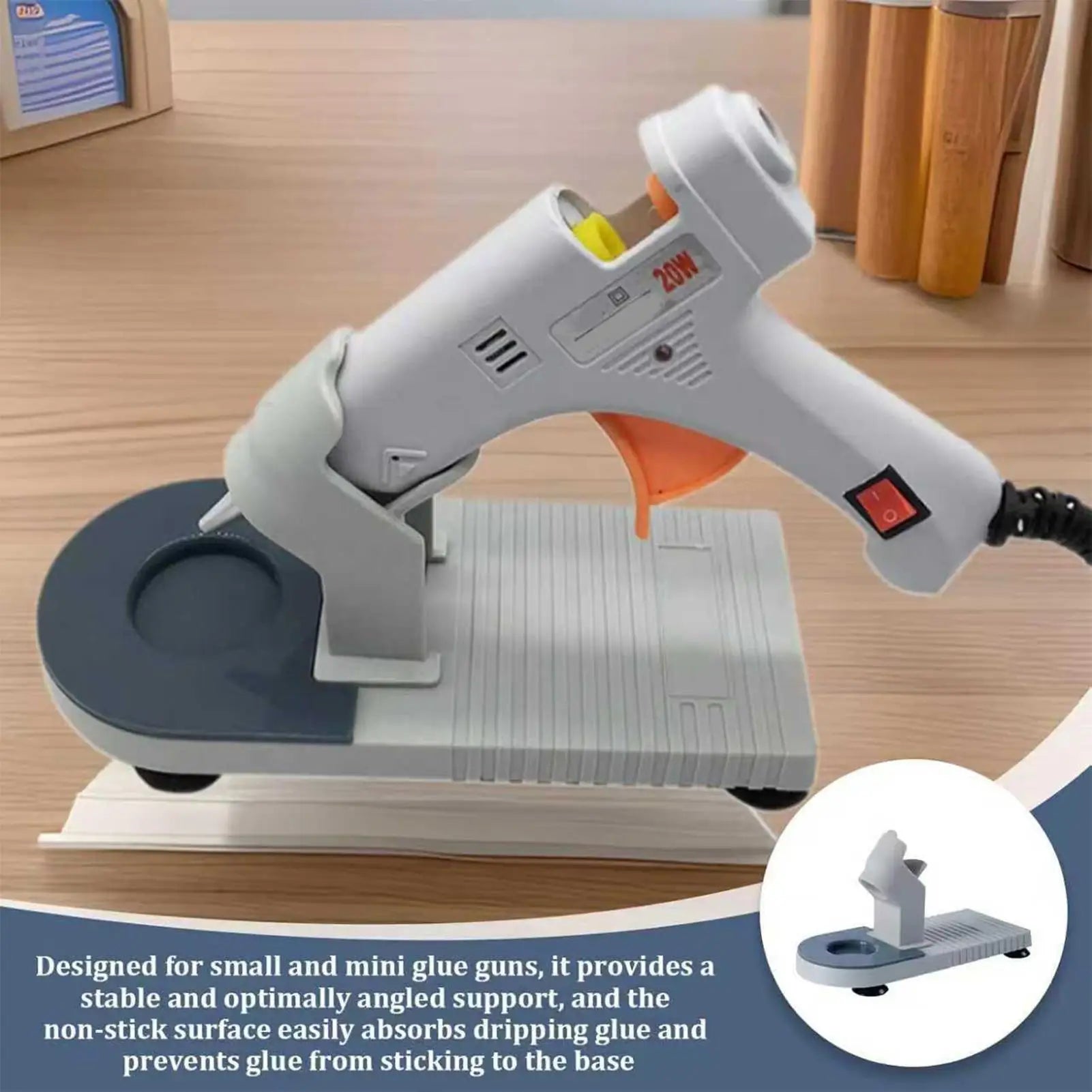 Heat Resistant Glue Gun Stand Non-slip Anti Drip Universal Holder