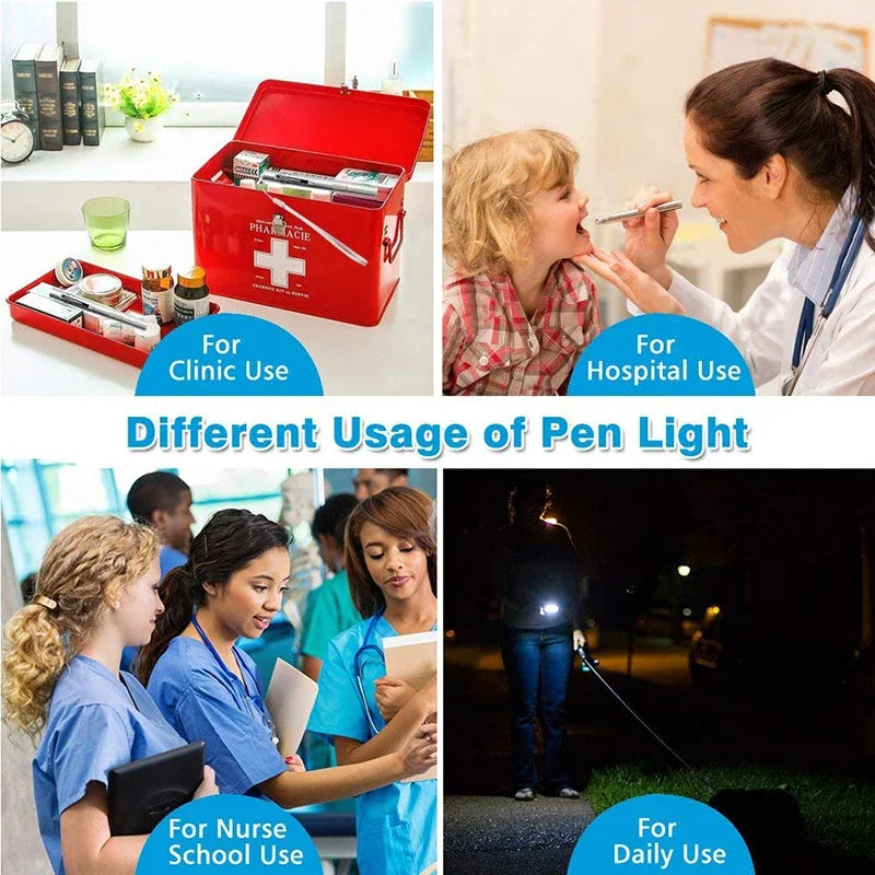 Mini USB Rechargeable LED Pen Flashlight – Steel Clip Torch