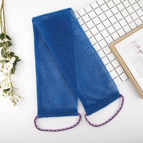 African Exfoliating Bath Net 2 Extra Long Back Scrubber Deep Zpaxo blue-1pc