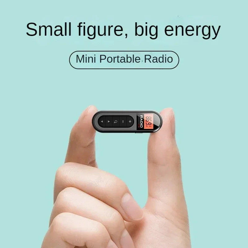 Mini Portable FM Radio, Multi-functional Pocket Radio for Elderly Outdoor Activities Zpaxo