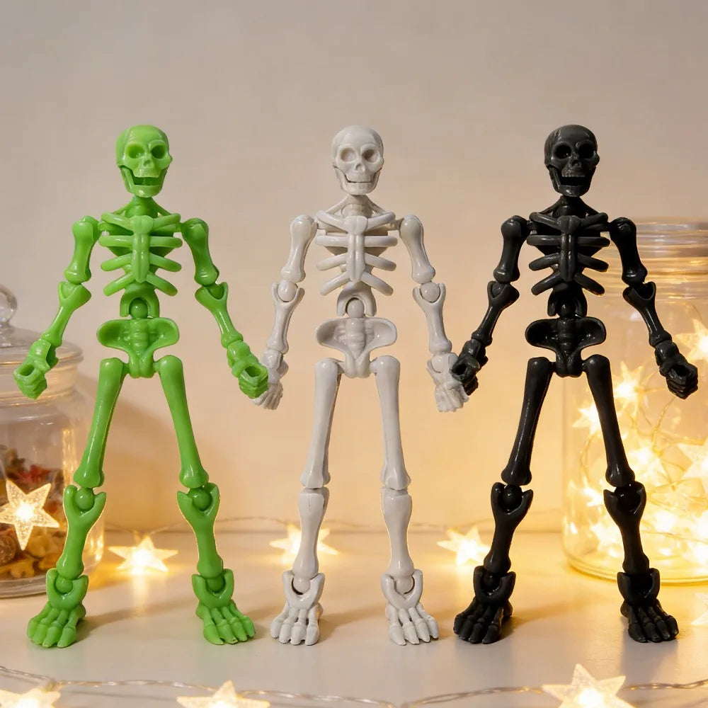 3D DIY Skull Model Assembly Toy – Articulated Mini Skeleton DIY Model Assembly Kit Zpaxo