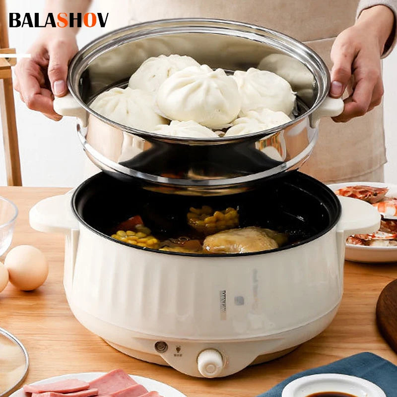 220V Multi Cookers Single/Double Layer Electric Pot 1-2 People Household Non-stick Pan Hot Pot Rice Cooker Cooking Appliances Zpaxo