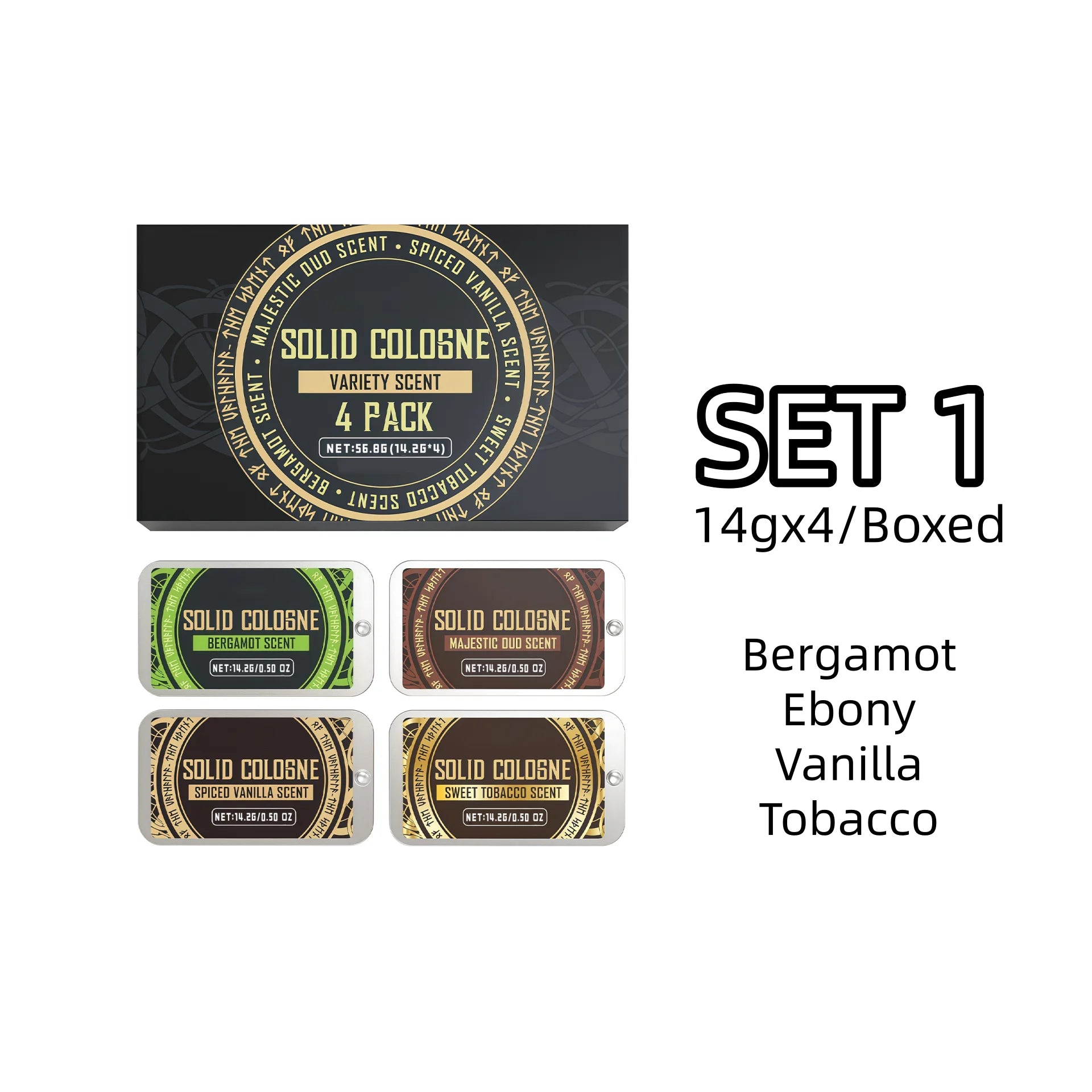 Men's Solid Perfume Balm – Fruity Woody Pheromone Fragrance Solid Perfume Balm Zpaxo SET 1