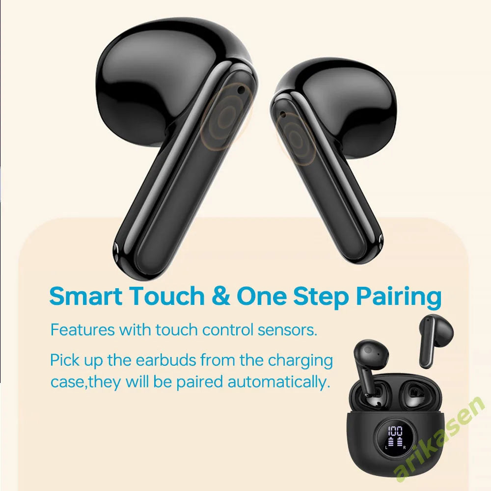 Bluetooth Earphones V5 3 Wireless Headsets TWS Noise Reduction