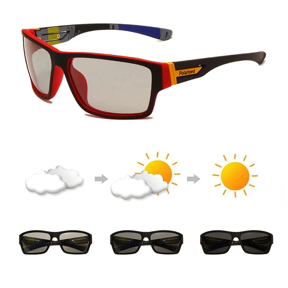 Photochromic Polarized Sports Sunglasses Men and Women Cycling Climbing Goggles Driving Sun Glasses UV400 Change Color Eyewear Zpaxo