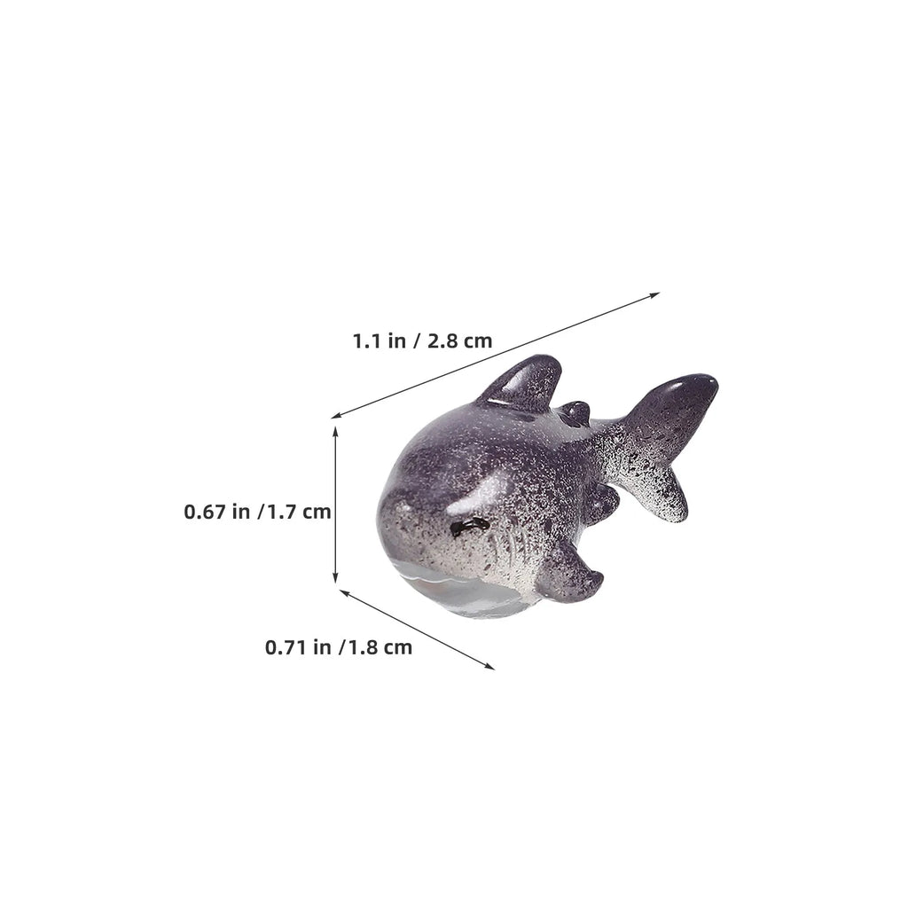 Mini Resin Shark Ocean Animal Decorations Realistic Small Statue
