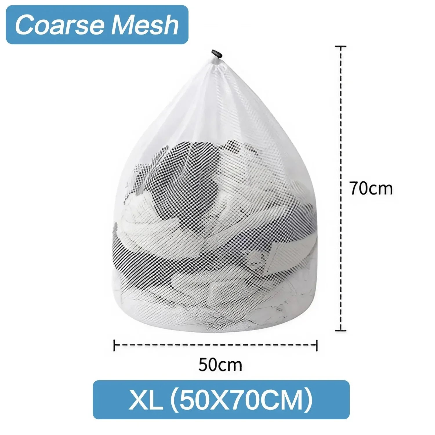 Drawstring Mesh Laundry Bag – 4 Sizes, Fine & Coarse Mesh Mesh Laundry Bag Zpaxo XL 50x70cm Coarse