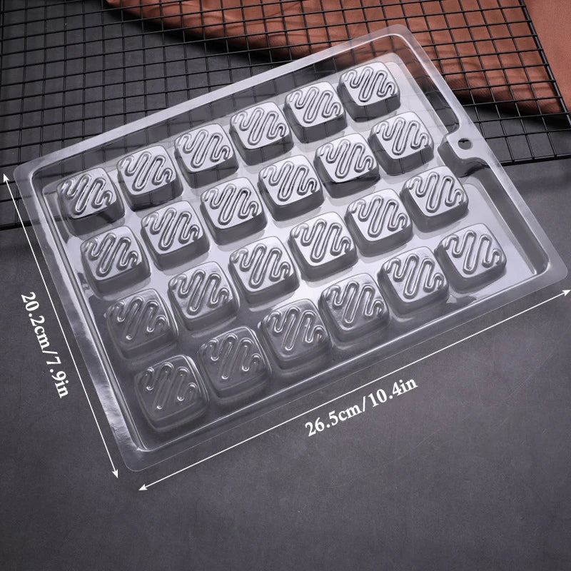 1Pc Transparent PET Chocolate Mold Jelly Candy Love Square Round Flower Creative Kitchen Dessert Pastry DIY Baking Tool Zpaxo