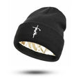 Alphabet Embroidered Knit Beanie – Double-Layer Warm Winter Hat
