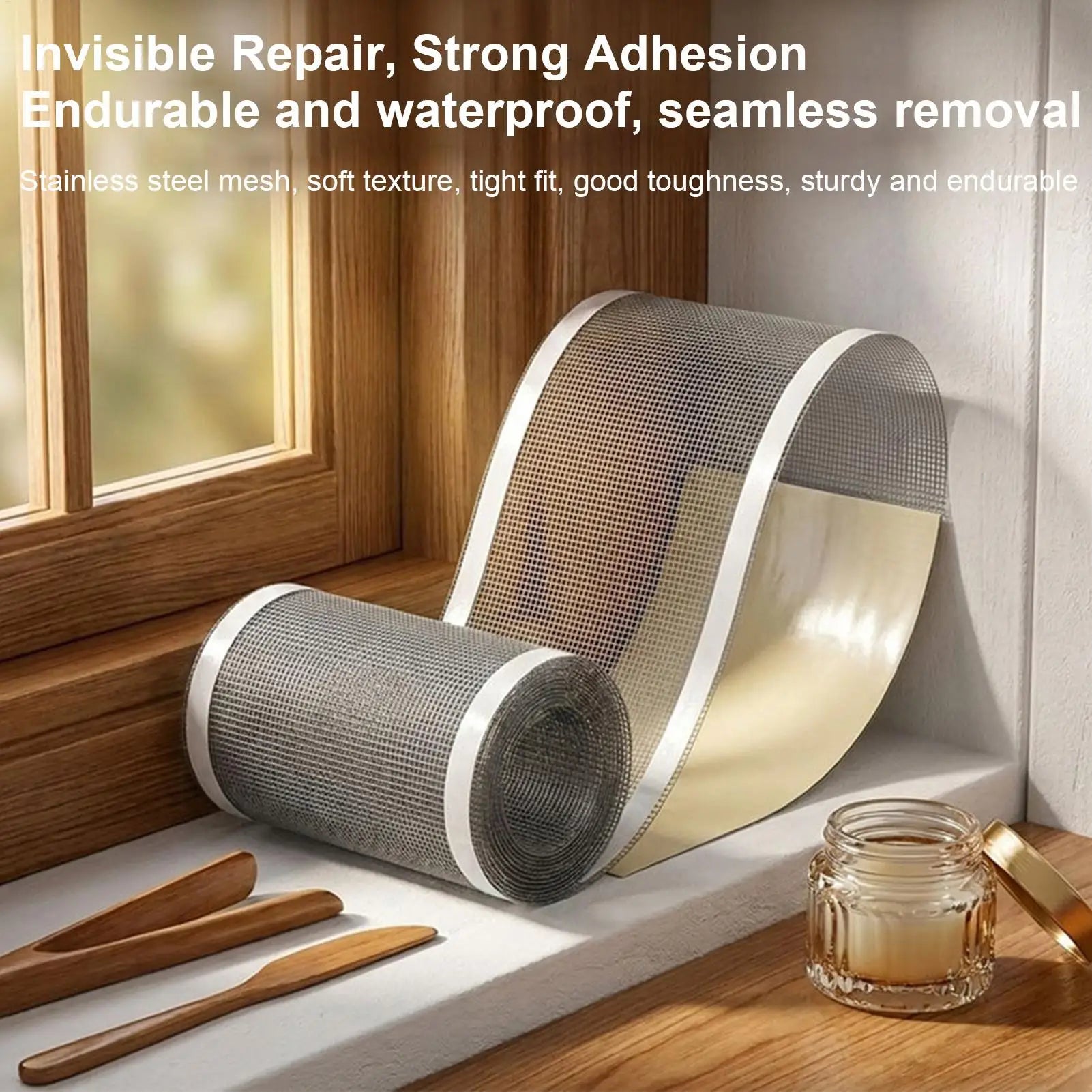 Screen Repair Tape Self Adhesive Fiberglass Mesh Window Door Fix