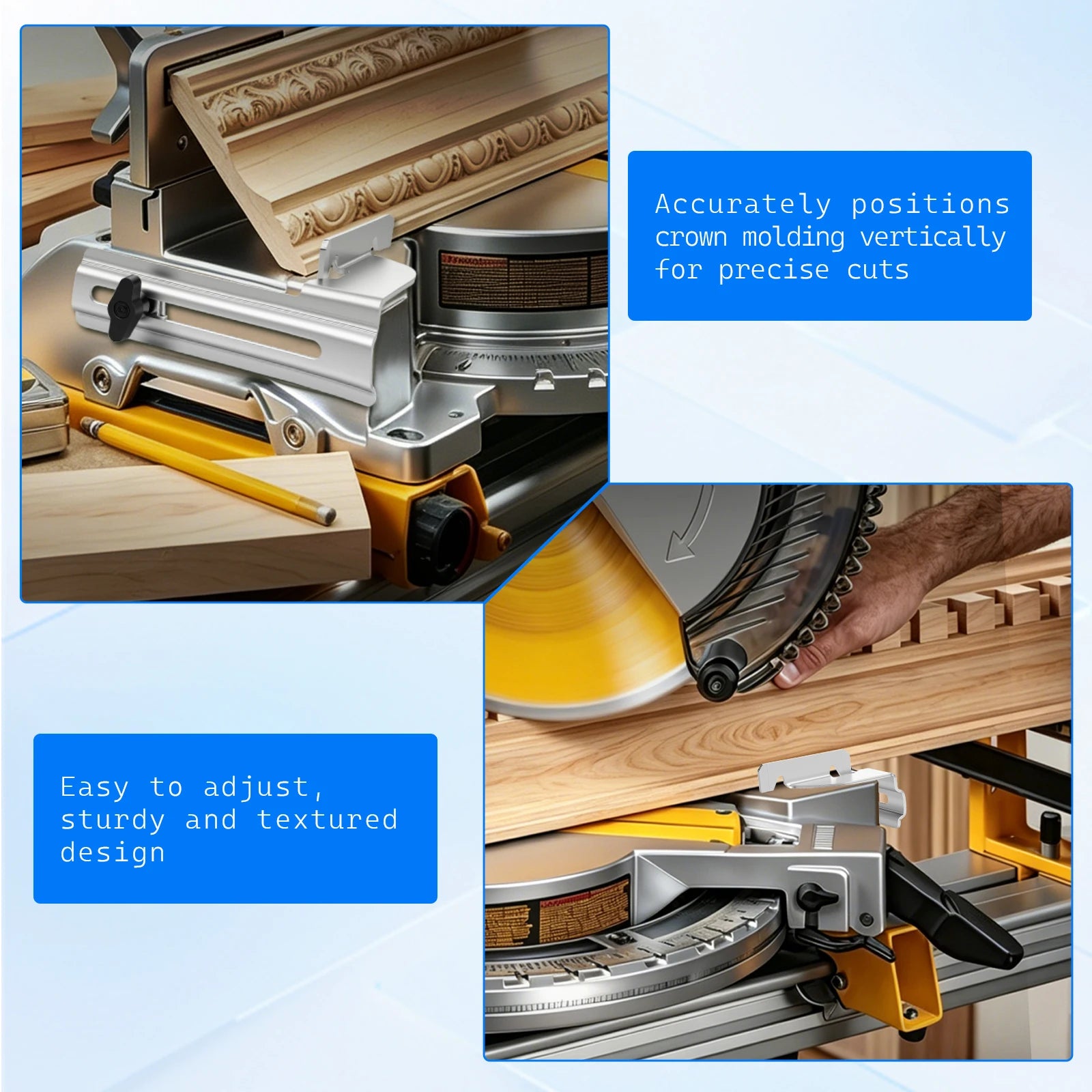 Crown Molding Cutting Tool Miter Saw Stop Gauge Vertical Precision Trim Positioner for DeWalt Woodworking Angle Guide Accessorie Zpaxo
