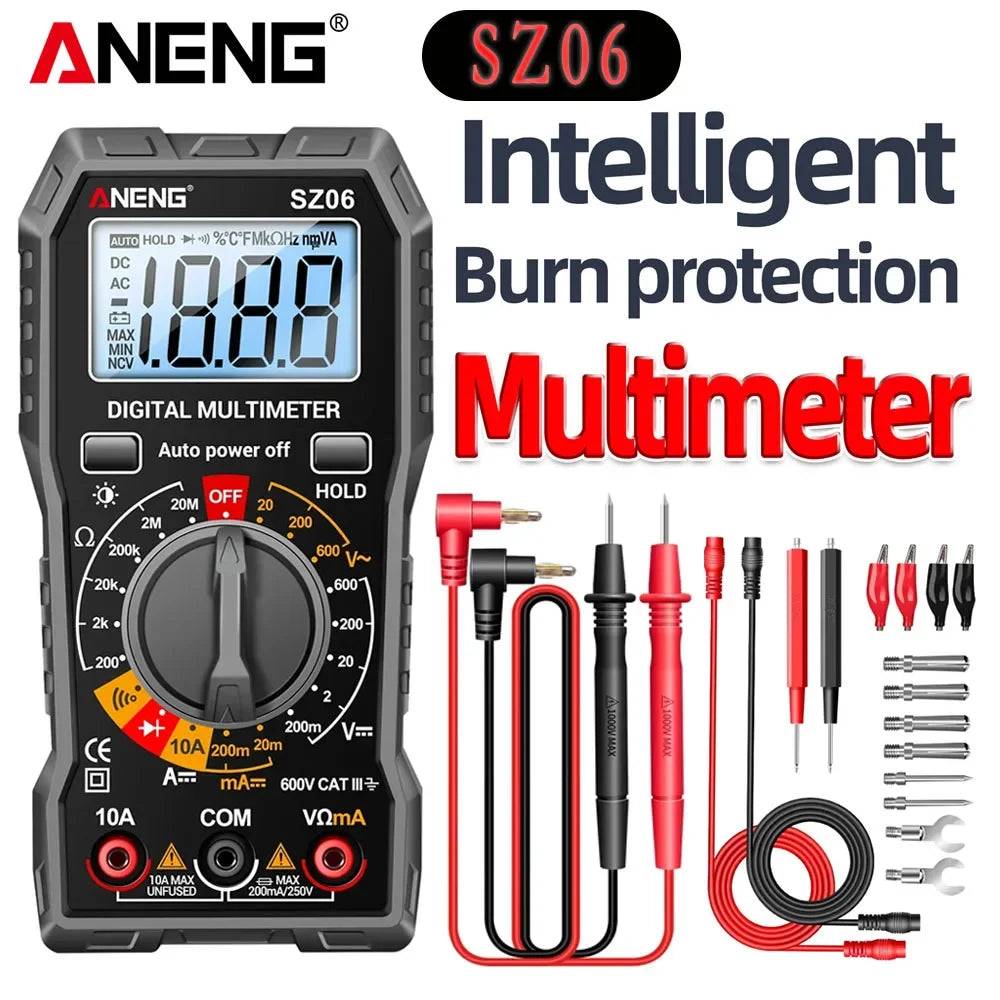 ANENG SZ06 Multimeter Voltage DC Current Diode Ohm Professional Smart