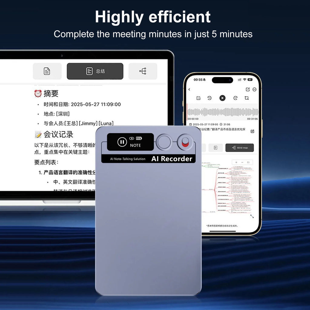 AI Voice Recorder Real-time Transcription Translation Audio App