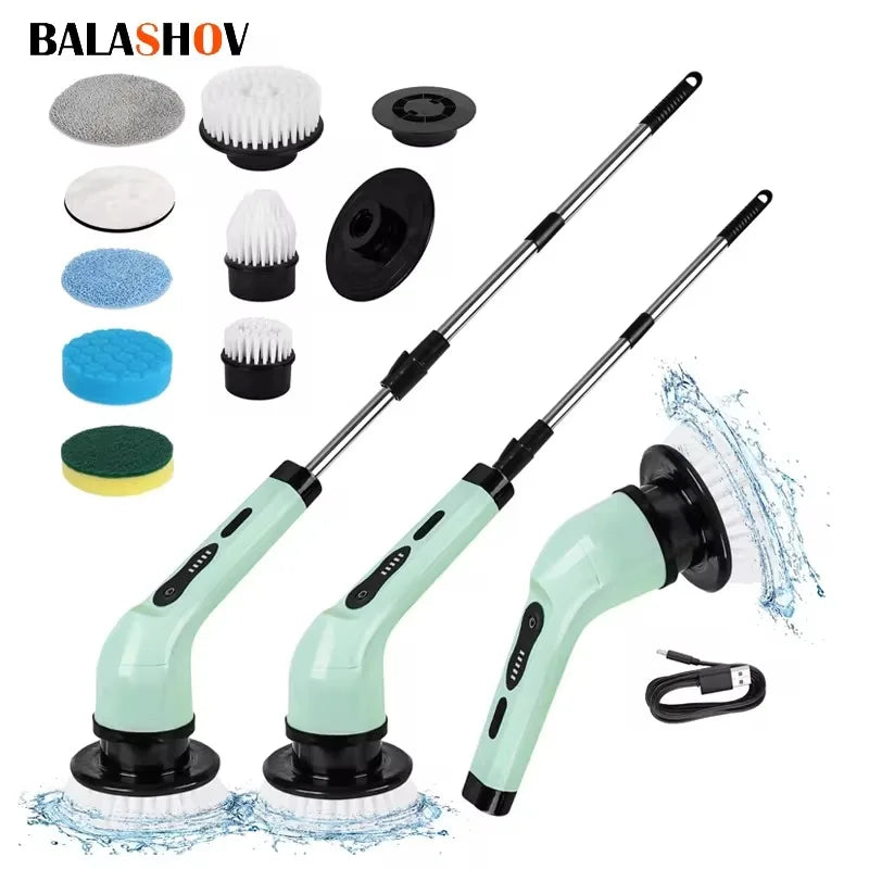 Wireless Electric Cleaning Brush Bathroom Window Kitchen Automotive Multifunctional Household Rotating Cleaning Machine Zpaxo