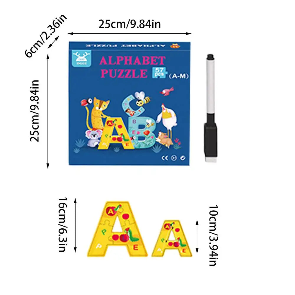 Kids Jigsaw Puzzles Alphabet Jigsaw Puzzles For Kids Educational Game Preschoolers Recognition Tool For 3-6 Years Old Boys Girls Zpaxo Blue United States