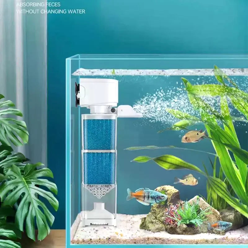 6 In1 Aquarium Filter Pump Fish Tank Submersible Silent Air Oxygen Aerator Filter Internal Water Pump Aquarium Wave Maker 220V Zpaxo