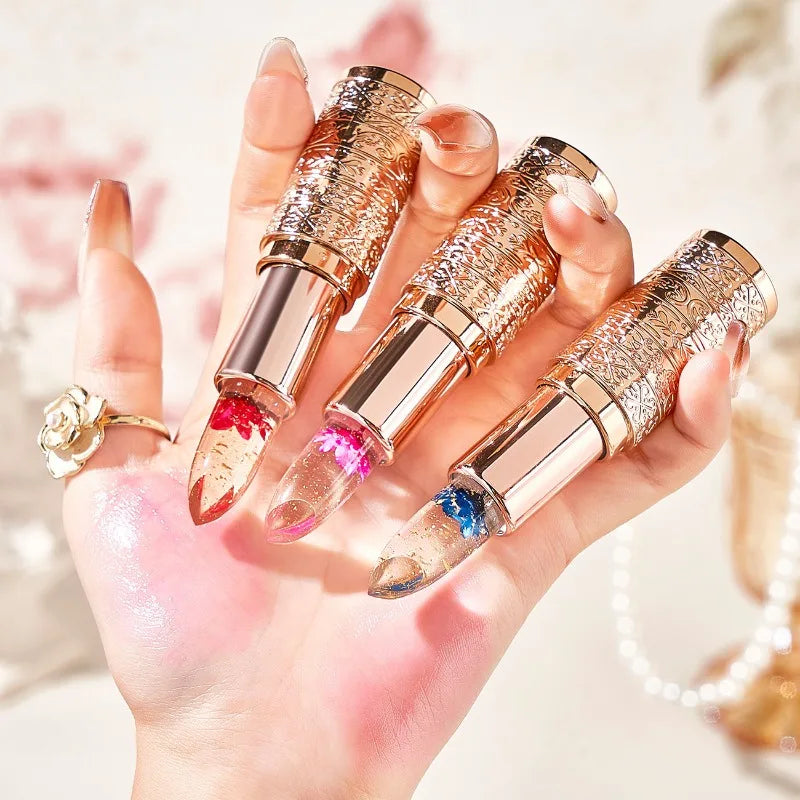 Temperature Changing Flower Lipstick Moisturizing Crystal Lip Balm