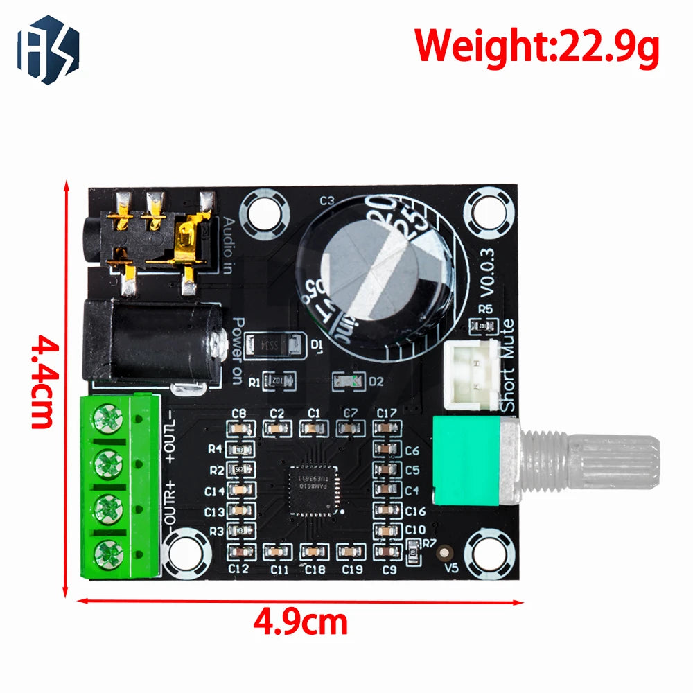 12V Mini Hi-fi PAM8610 Audio Stereo Amplifier Board 2X10W Dual Zpaxo