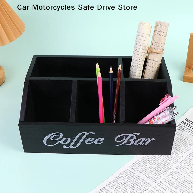 CMA Boutique Coffee Storage Box Classic Wooden Multipurpose Organizer