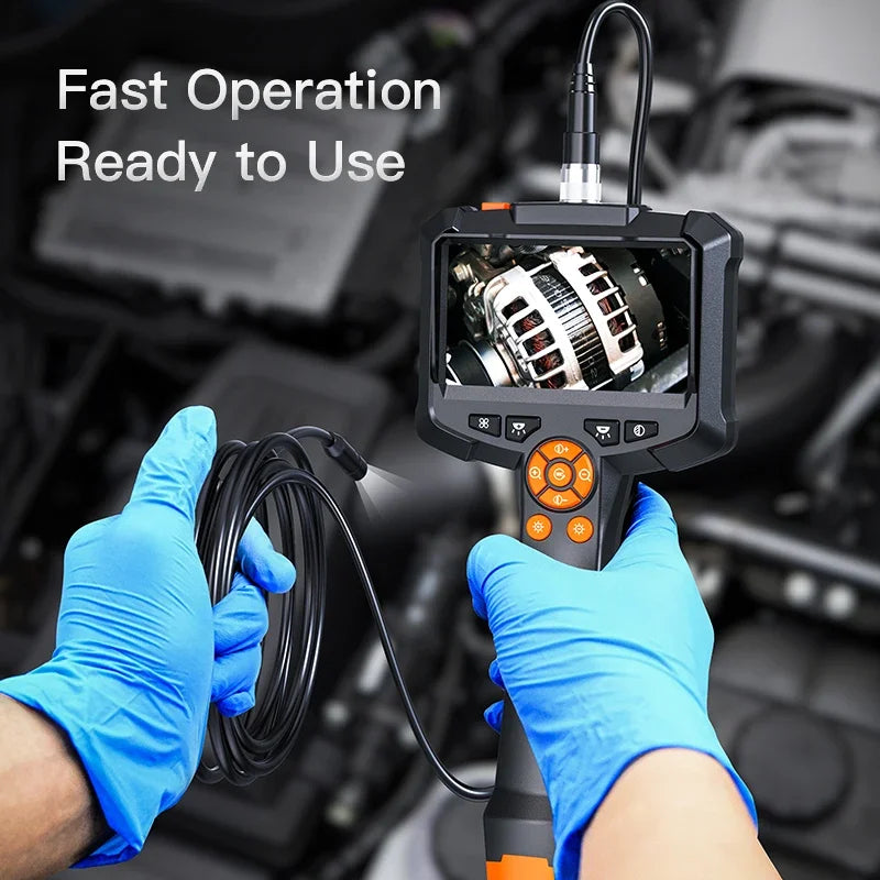 Industrial Endoscope, 4.3-Inch IPS Screen, IP67 Waterproof, HD 1080P, 8mm Lens, Pipe Sewer Inspection Camera for Car Use Zpaxo