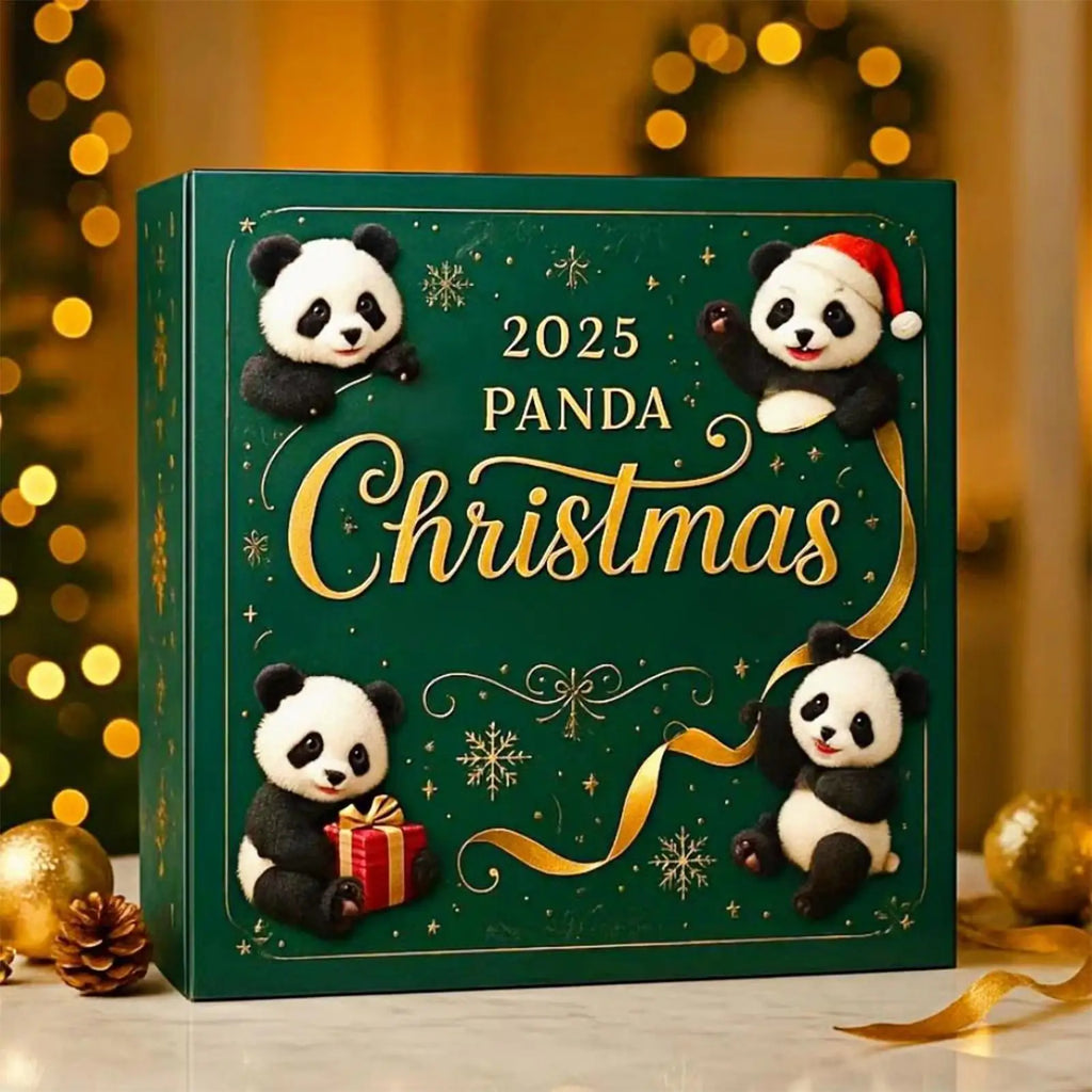 Christmas Panda Advent Calendar 2D Acrylic Hanging Ornaments 24 Days