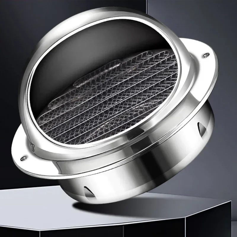 304 Stainless Steel Air Vent Round Wall Outlet Cover Ventilating Fan