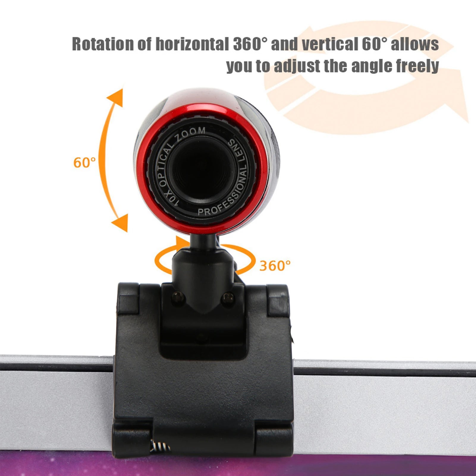USB2 0 MIC HD Webcam Web Camera Cam 360 Degree Computer Laptop Skype