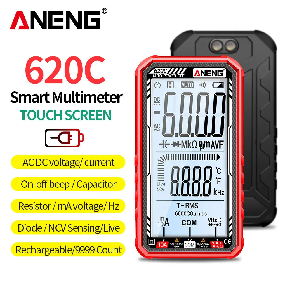 Smart Digital Multimeters AC Current Voltage Tester 6000 Counts