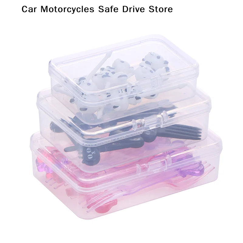 CM1 Transparent Fruit Fork Storage Box Plastic Electronic Components