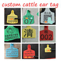 Custom Cattle Ear Tag Laser Printing Farm Name Telephone Number LOGO