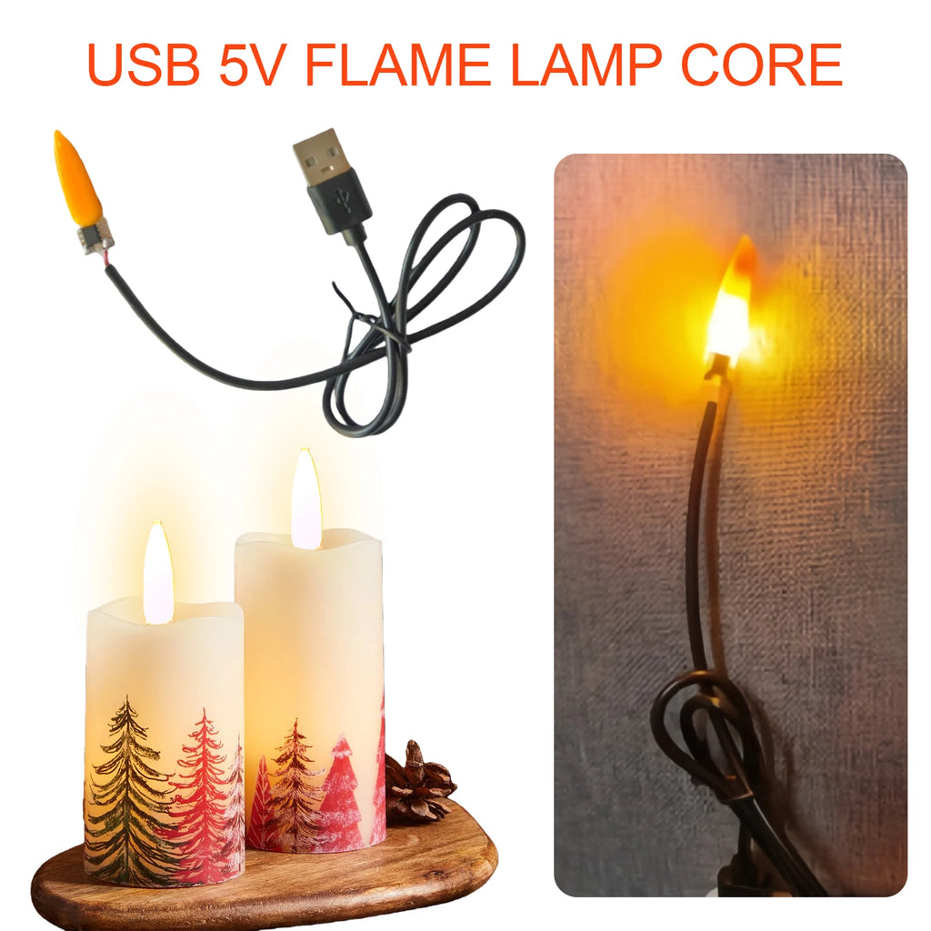 Flame Lamp Circuit Board Usb Interface LED Flicker Effect Wick
