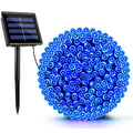 Solar Fairy Lights String Outdoor Waterproof RGB Upgraded Panel Lamp Zpaxo Blue 12M-100LEDS