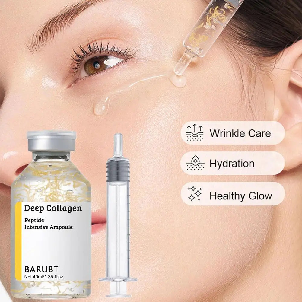 Silk Collagen Essence Serum Deep Peptide Intensive Revitalizing Face Cream Anti-Wrinkle Firming Lifting Korean Skin Care 40ml Zpaxo