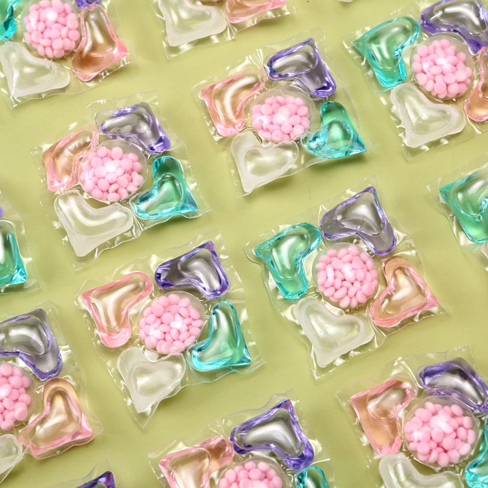 50Pcs Laundry Detergent Soap Box 5 in 1 Laundry Cleaning Washing Capsules Laundry Scent Fragrance Beads for Home Dormitory Zpaxo