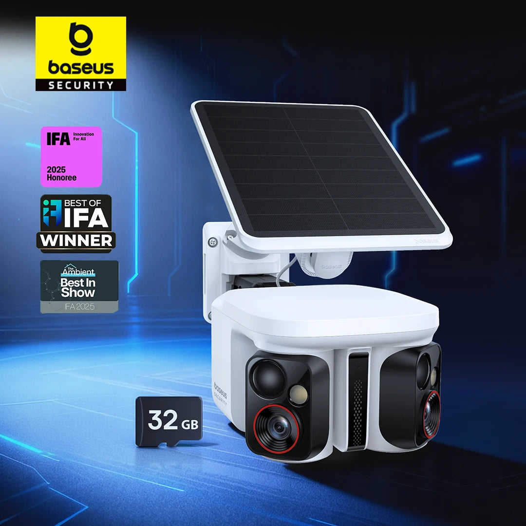Baseus Security X1 Outdoor Dual Camera Wireless 3K Solar Panel Face