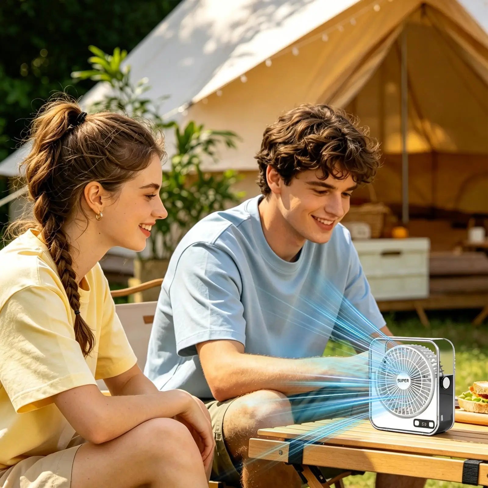 Small Desk Fan Speed Adjustable Long-lasting Silent Tabletop Office